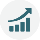 Scale growth icon